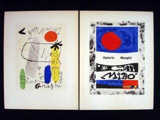 Vintage Lithographs,  Kunst Im Plakat,  Joan Miro,  Mourlot 1959,  France 1959 3