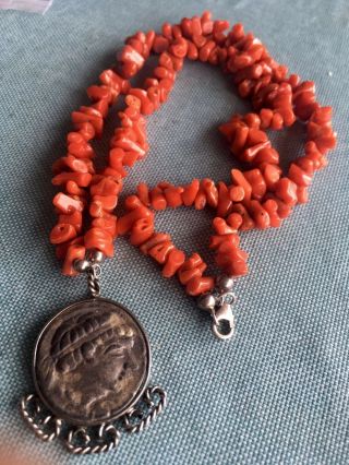 Antique Old Natural Red Coral Necklace Others Gold Silver Amber Jewelrys