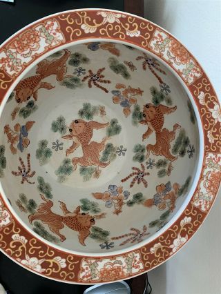 Stunning Old Large Chinese Famille Rose Enameled Porcelain Jardiniere - See Mark 2