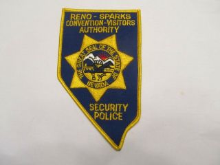 Nevada State Reno Sparks Convention Visitors Authority Security Police Patch