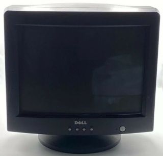 Vintage Dell E773s 0n8176 17 " Color Crt Monitor - Black W/ Vga And Base