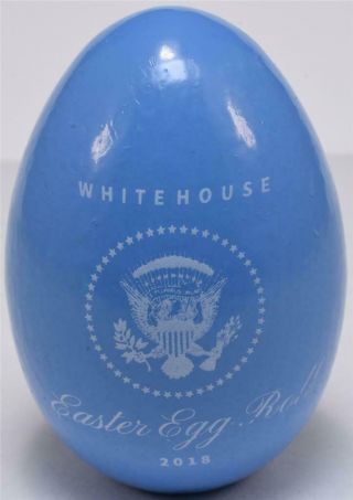2018 President Donald & Melania Trump White House Easter Egg Roll Blue Egg