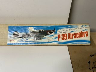 Vintage House Of Balsa Piece P - 39 Airacobra Rc Model Airplane Kit Cox 049 Nos