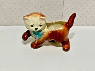 Vintage Ceramic Cat Planter