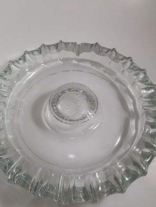 Vintage Large United States Senate Glass Ashtray Engraved