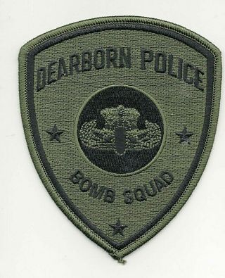 Police Patch Bomb Squad City Of Dearborn Michigan Tactical