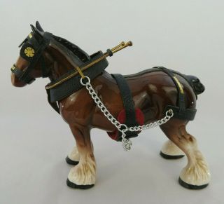 Clydesdale Horse Vintage Melba Ware England Ceramic,  6.  5 " Tall
