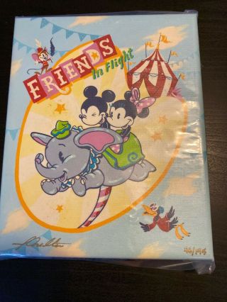 Disney Art Friends In Flight 6 " X 7.  5 " Signed Canvas Giclee John Coulter