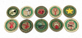 Magnifying Glass Boy Scout Stamp Collector Proficiency Award Badge MELTON fabric 3