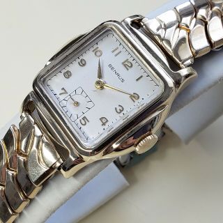 Classy Vintage 1950s Benrus Men’s Watch With Benrus Band - Model Bb 4 - Eta 900