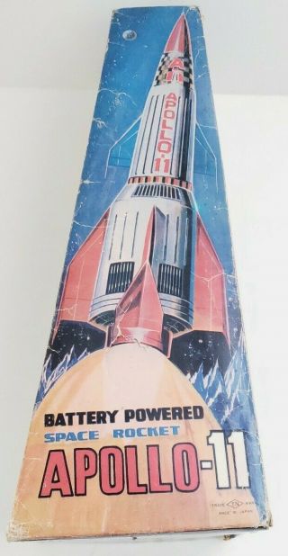 Vintage Nomura Japan Toy Battery Operated Space Rocket Apollo 11 Vgc