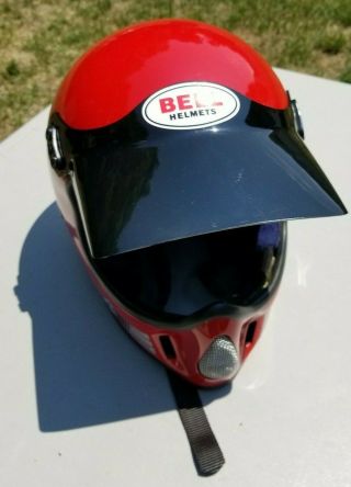 Vintage Bell Moto 4 Motorcycle Helmet Motocross Force Flow Size 7 1/8