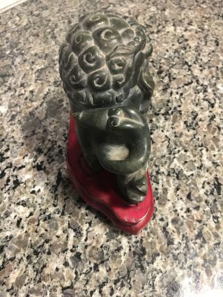 VINTAGE LARGE CHINESE HAND CARVED SOAPSTONE 5” X 7” 2