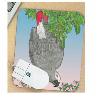 African Grey Parrot Mouse Pad 8 " X 10 " With Non - Slip Rubber Mouse Mat For Comput