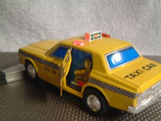 Yonezawa Vintage,  Tin,  Battery Operated Fully/perfectly Taxi Cab.