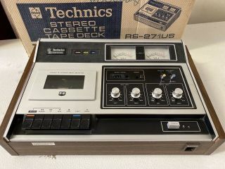 Vintage Technics Rs - 271us Stereo Cassette Tape Deck Player With Box