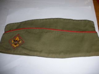 Vintage Official Boy Scouts Of America Bsa Garrison Cap Hat Xl 7 1/4 - 7 3/8 - 7 1/2