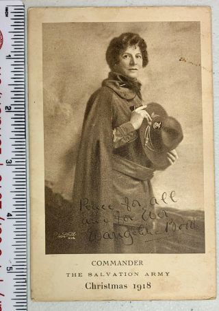 Salvation Army Wwi Post Card Pc Evangeline Booth 4th General Military
