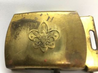 Vintage Boy Scouts Solid Brass Belt Buckle Made In U.  S.  A.  2.  25”