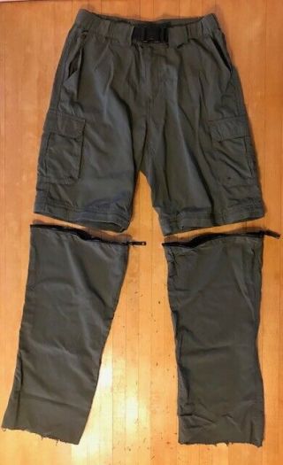 Boy Scout Convertible Uniform Pants/shorts Size Relaxed Large Olive - Green Bsa