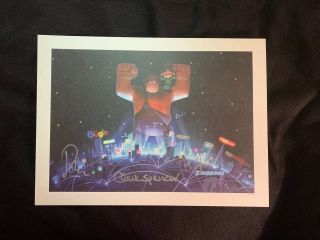 Wreck - It Ralph Breaks The Internet D23 Signed Lithograph Moore Spencer Johnston
