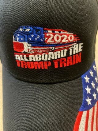 All Aboard The Trump Train Trump Adjustable Embroidered Hat