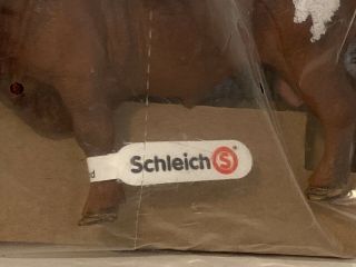 Schleich Texas Long Horn Bull Brown White With Tags Farm Animals Country 2