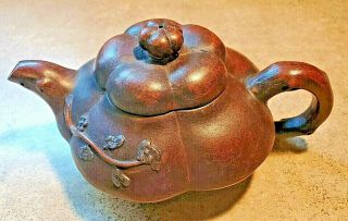 Vintage Chinese Yixing Zisha Pottery Clay Teapot With Makers Mark