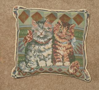 Vintage Cat Throw Pillow