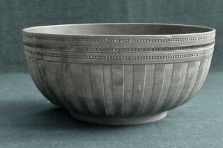Lovely Vintage Georgian Wedgwood Black Basalt Large Fruit Bowl