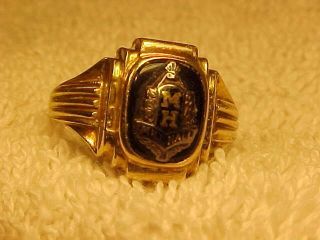 Vintage 10k Gold School Class Ring 1946.  3.  82 Grams Scrap Mill Hall,  Pa.