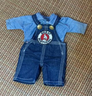 Vintage Buddy Lee Doll Bibs And Shirt Great Northern Railroad