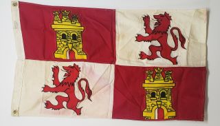 Vintage Flag Spain Lions And Castles,  2x3 