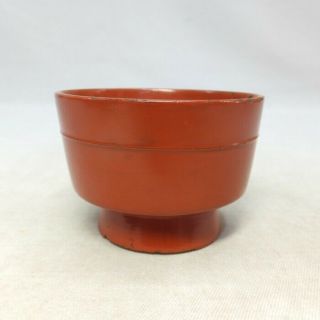 C347: Real Old Japanese Cup Of Popular Negoro Lacquer Ware In Edo Era