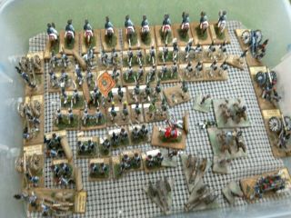 20mm,  1/72 Vintage Scruby Painted Metal Assorted Napoleonics And Cannons