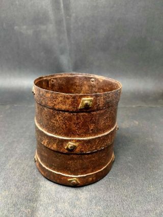 Old Iron Grain Measurement Pot Brass Work Old Kitchenware Measure Pot Bowl