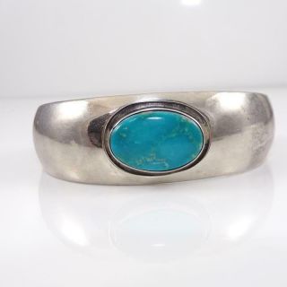 Vtg Native American Sterling Silver Blue Turquoise Cuff Bracelet Lfk4