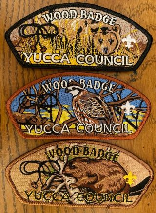 Yucca Council Wood Badge Patrol Council Patch Set Of 3 Patches