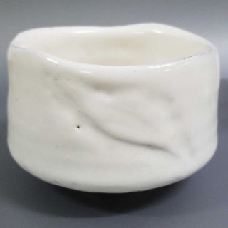 嬉10) Japanese Pottery Hagi Ware White Glaze Bowl By Seigan Yamane