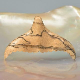 Whale Tail Fin Tamarind Wood Focal Bead For Pendant Carving Sculpture 1.  86 G