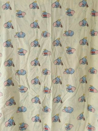 Vtg Disney Dumbo Duvet Cover Pillow Case Set Jr Size Bedding Sheets Cotton