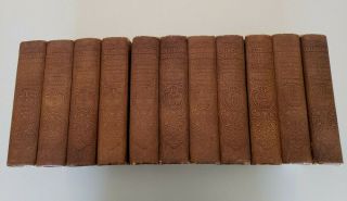 Colliers 1921 Encyclopedia Complete 11 Volume Vintage Book Set Embossed Leather