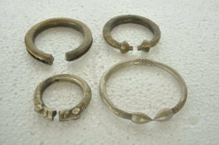 4 Pc Old Brass Handcrafted Engraved Solid Unique Bracelets/ Bangles
