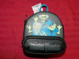 Disney Parks Loungefly Haunted Mansion Hitchhiking Ghosts Crossbody Backpack