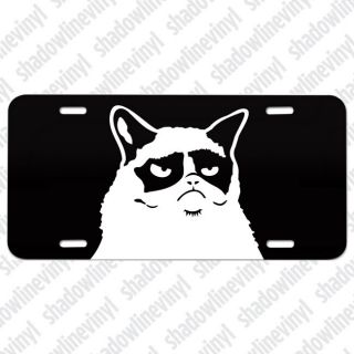 Grumpy Cat Metal License Plate Meme Decal Sticker Funny Angry Cat Lover Lady Mom