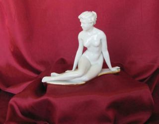 Vintage 1950s Russian Marked Porcelain Figurine – Naked Woman