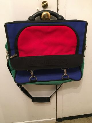 Vtg 90’s United Colors Of Benetton Overnight Carryon Bag Suitcase Color Block