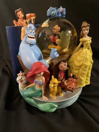 Wonderful World Of Disney Through The Years Book End Musical Snow Globe Vol.  Ii