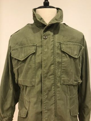 Vintage Us Army Military M65 Field Jacket Coat Size Regular Small Short