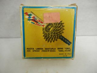 Regina Extra Oro Gold 13t - 24t 6 - Spd Road Freewheel - / Nos Vintage - Eng - Nib